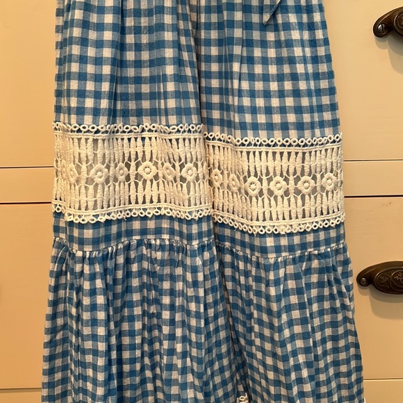 ROLLER RABBIT Gingham valonia midi dress blue plaid size XXS - never worn - Picture 5 of 9